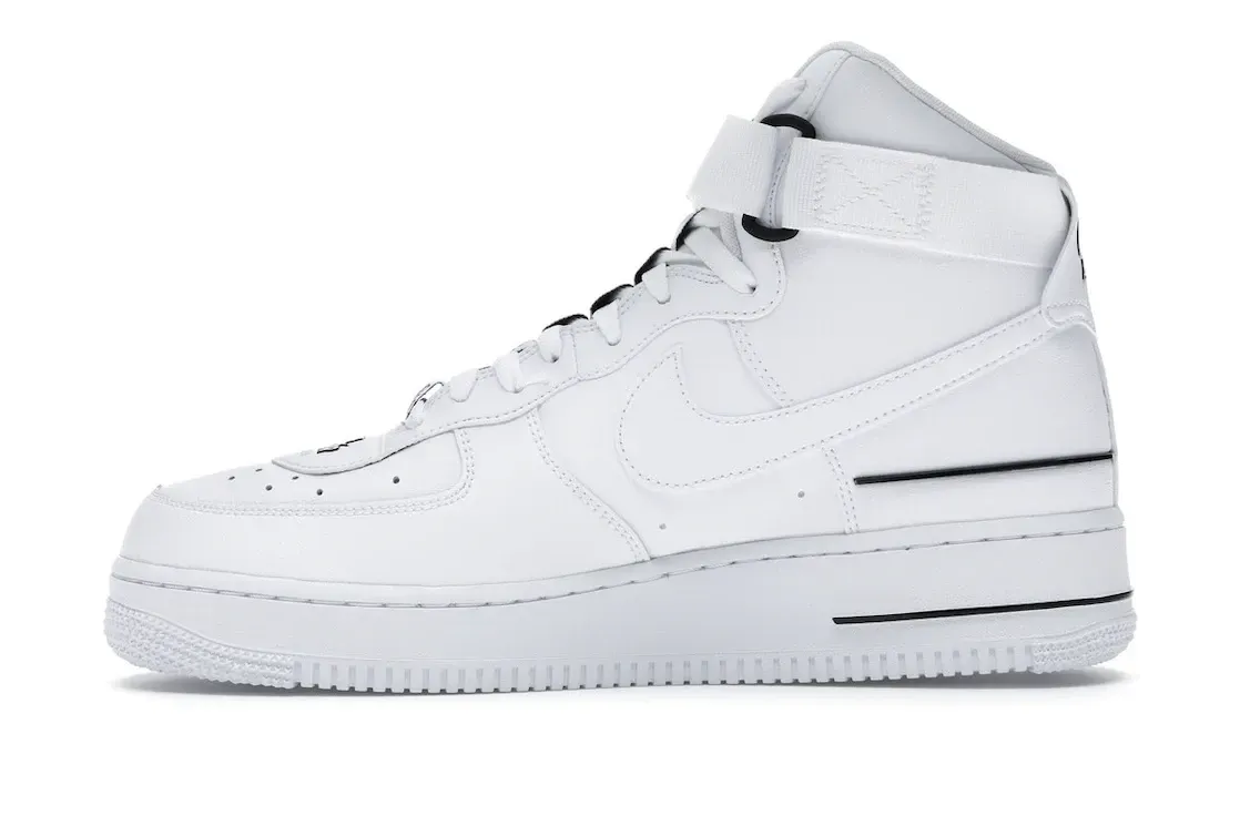 Фото № 3 с приближением к товару «‎Nike Air Force 1 High Dual Air White Black»