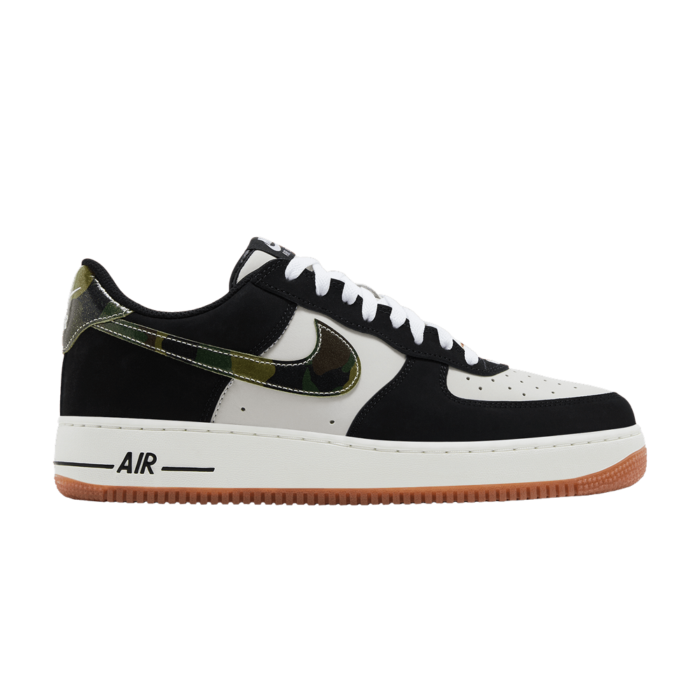 Nike Air Force 1 Low Black Patent Camo Swoosh