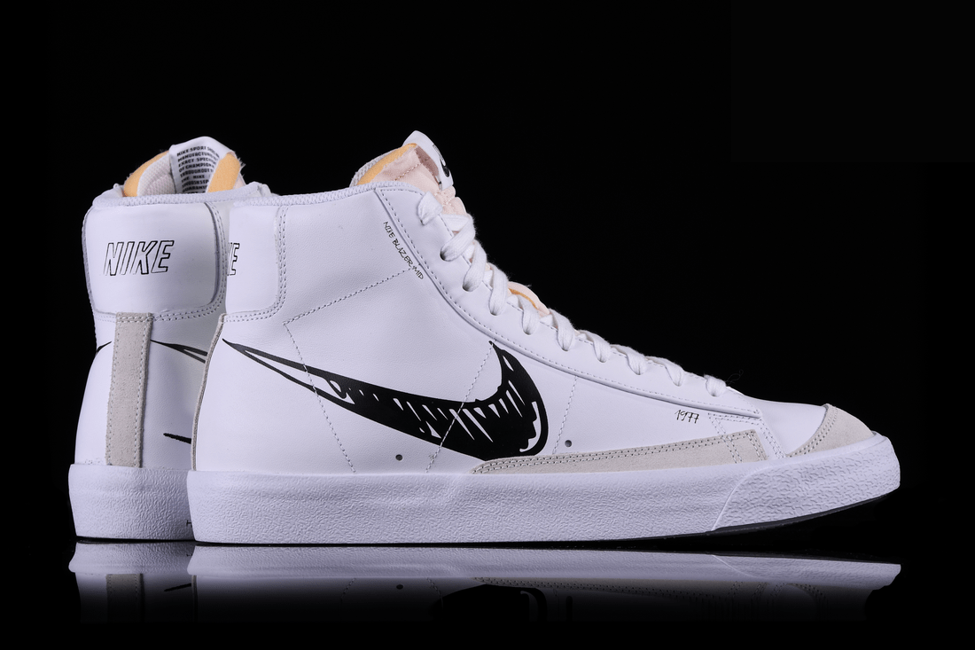 Фото № 3 с приближением к товару «‎Nike Blazer Mid 77 Sketch White Black»