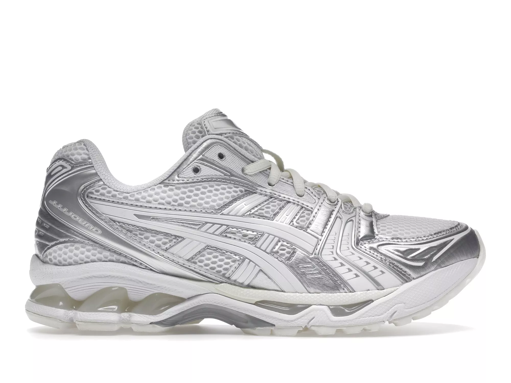 Фото № 1 с приближением к товару «‎ASICS Gel-Kayano 14 JJJJound Silver White»
