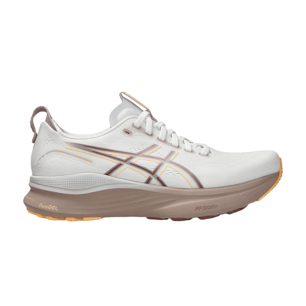 Asics Women's Gel Kayano 32 Wide White Taupe Orange Glow