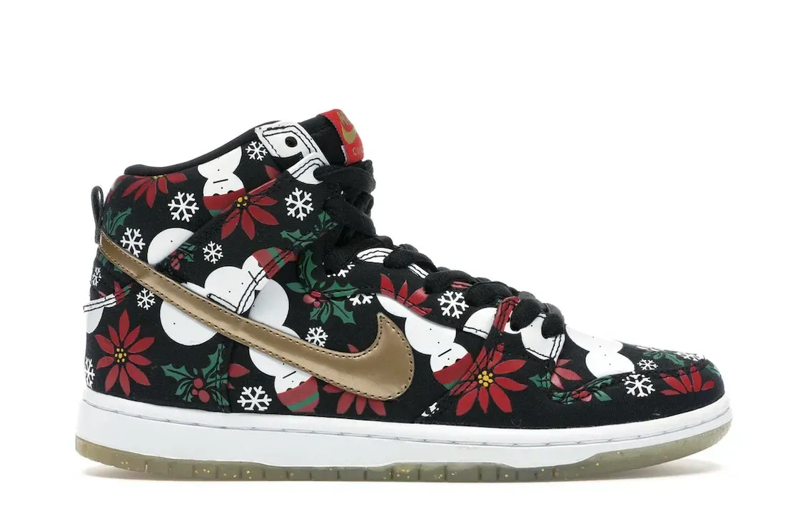 Фото № 1 с приближением к товару «‎Nike SB Dunk High Concepts Ugly Christmas Sweater Black (Special Box)»