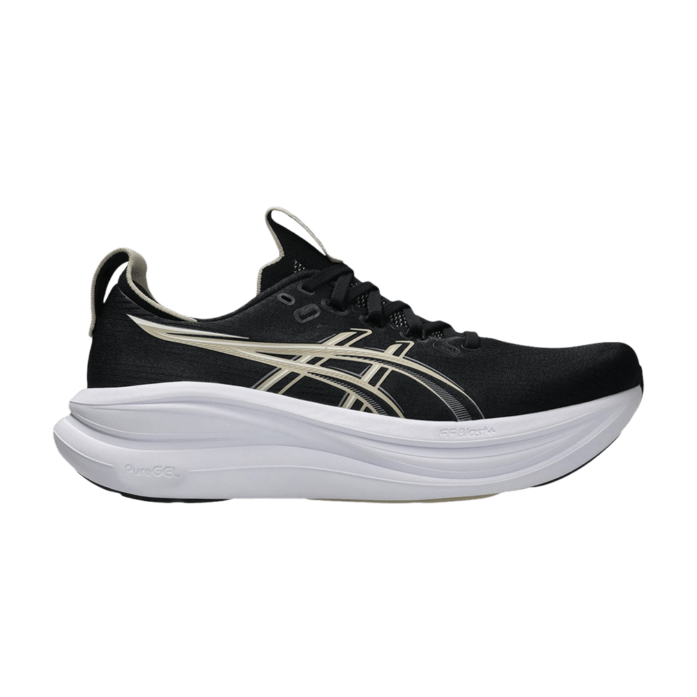 ASICS GEL-Nimbus 28 2E Wide Black Feather Grey