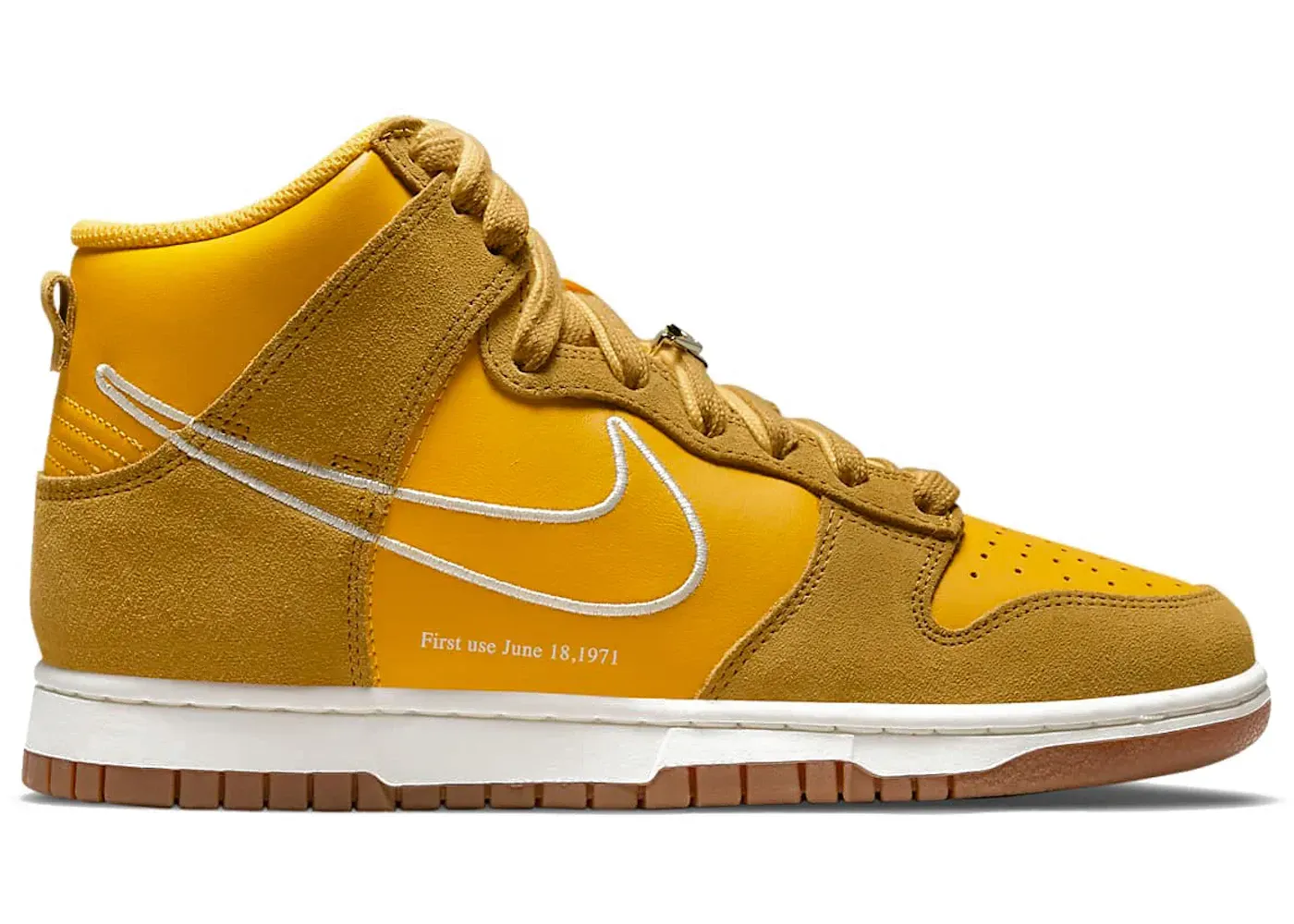 Фото № 1 с приближением к товару «‎Nike Dunk High First Use University Gold »