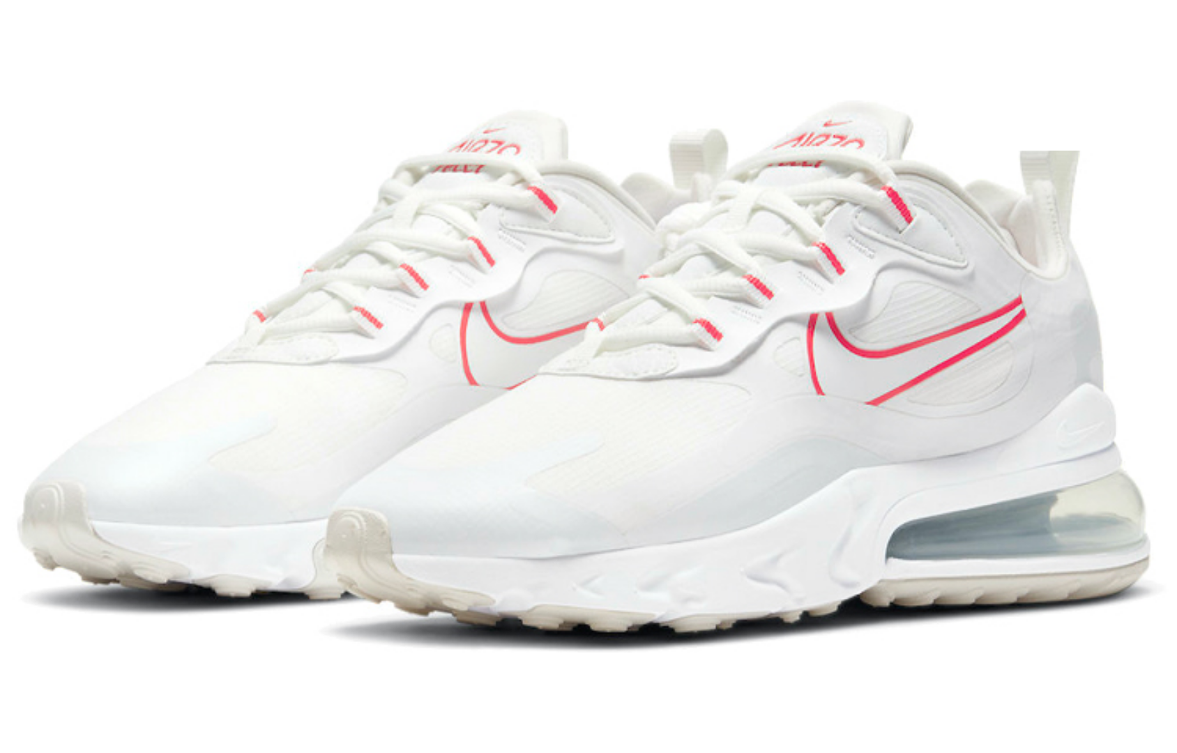 Фото № 2 с приближением к товару «‎Nike Wmns Air Max 270 React 'Summit White Siren Red'»