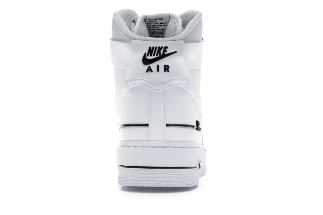 Фото № 4 с приближением к товару «‎Nike Air Force 1 High Dual Air White Black»