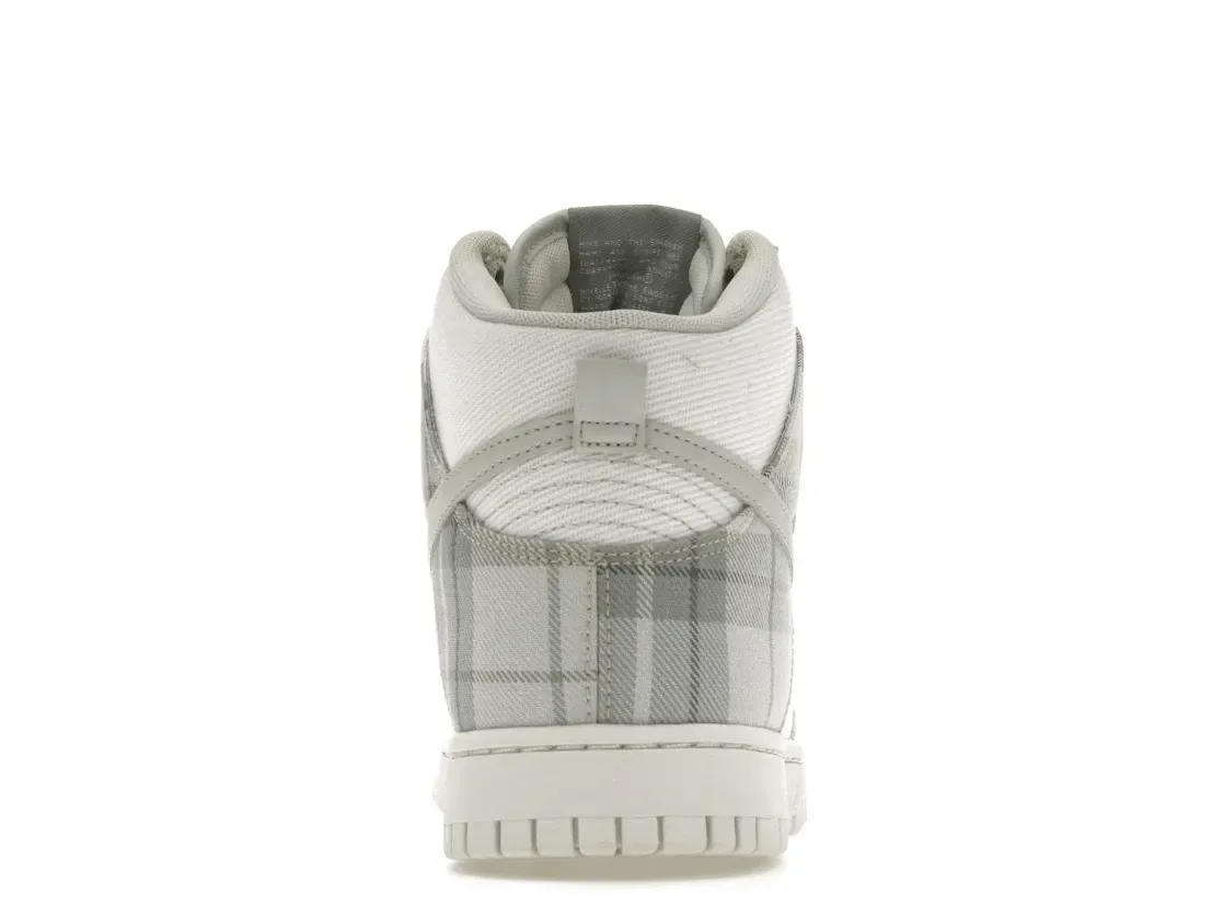 Фото № 4 с приближением к товару «‎Nike Dunk High SE Tartan Plaid White Light Green»