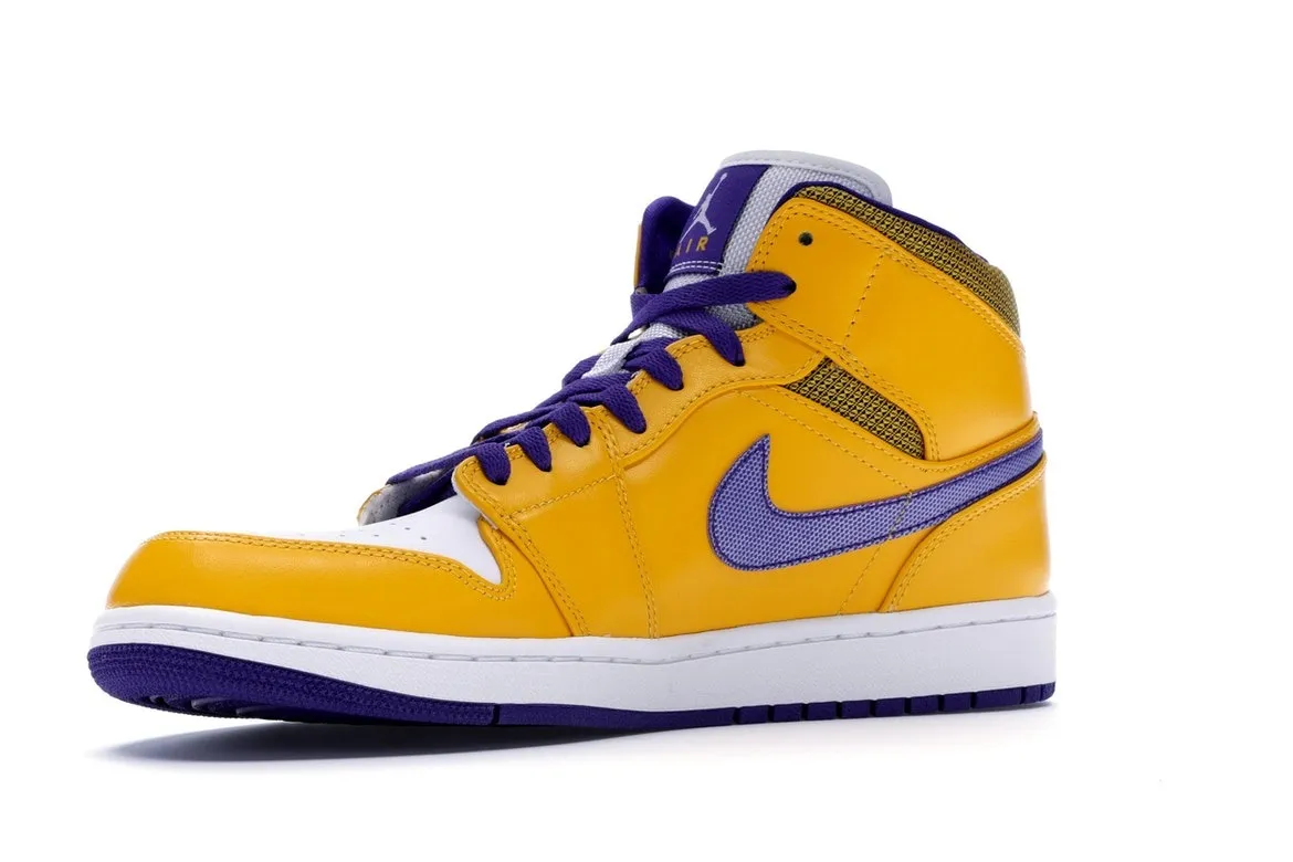 Фото № 4 с приближением к товару «‎Jordan 1 Mid Lakers»