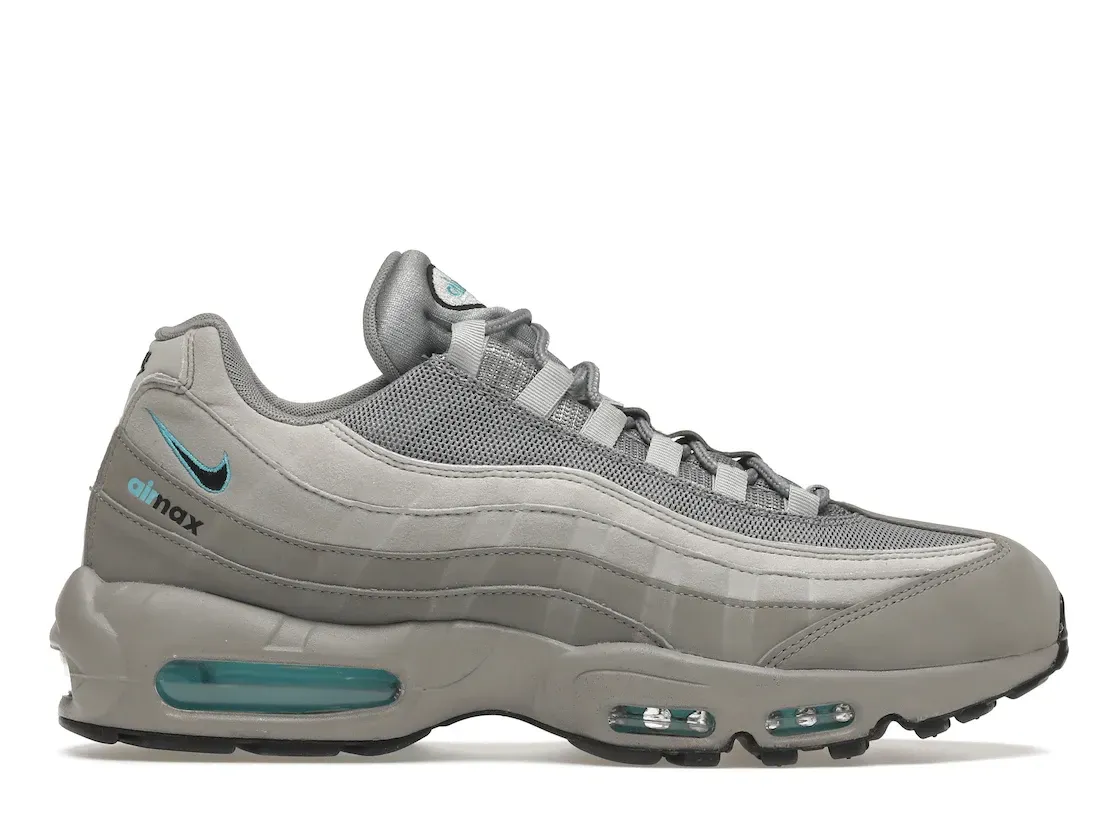 Фото № 1 с приближением к товару «‎Nike Air Max 95 Retro Logo Grey Aqua»