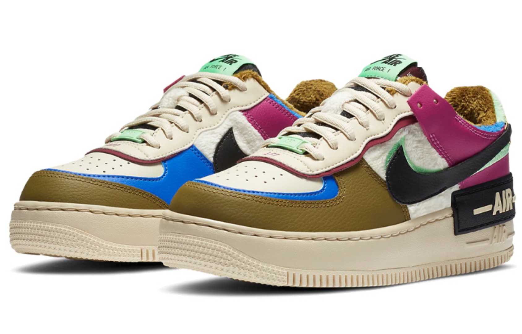 Фото № 3 с приближением к товару «‎Nike Air Force 1Shadow Se m2 White Brown Double Hook Macaron Fossil»
