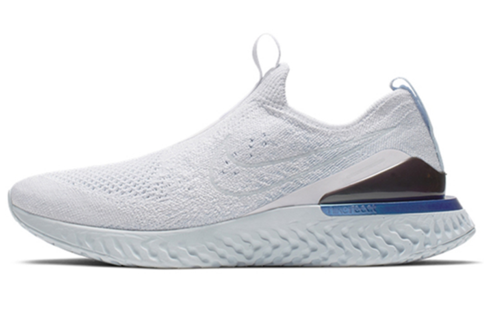 Фото № 1 с приближением к товару «‎Nike Epic Phantom React Flyknit White Hydrogen Blue (W)»