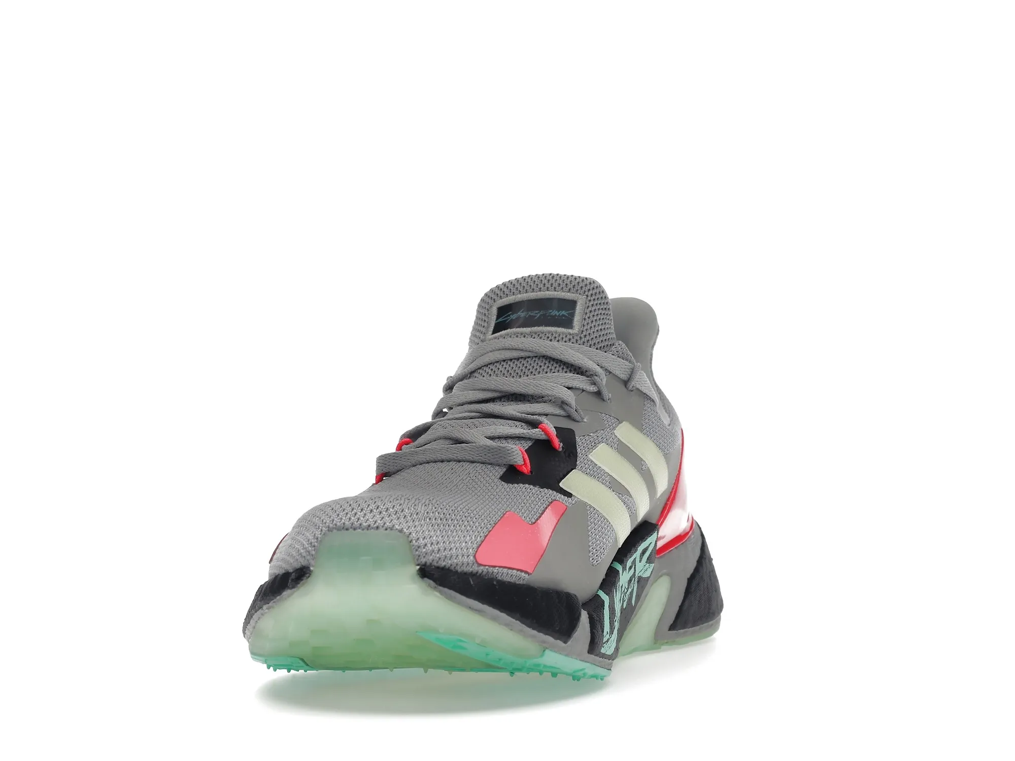 Фото № 2 с приближением к товару «‎adidas X9000L4 Cyberpunk 2077 Grey Yellow Zest Pink»