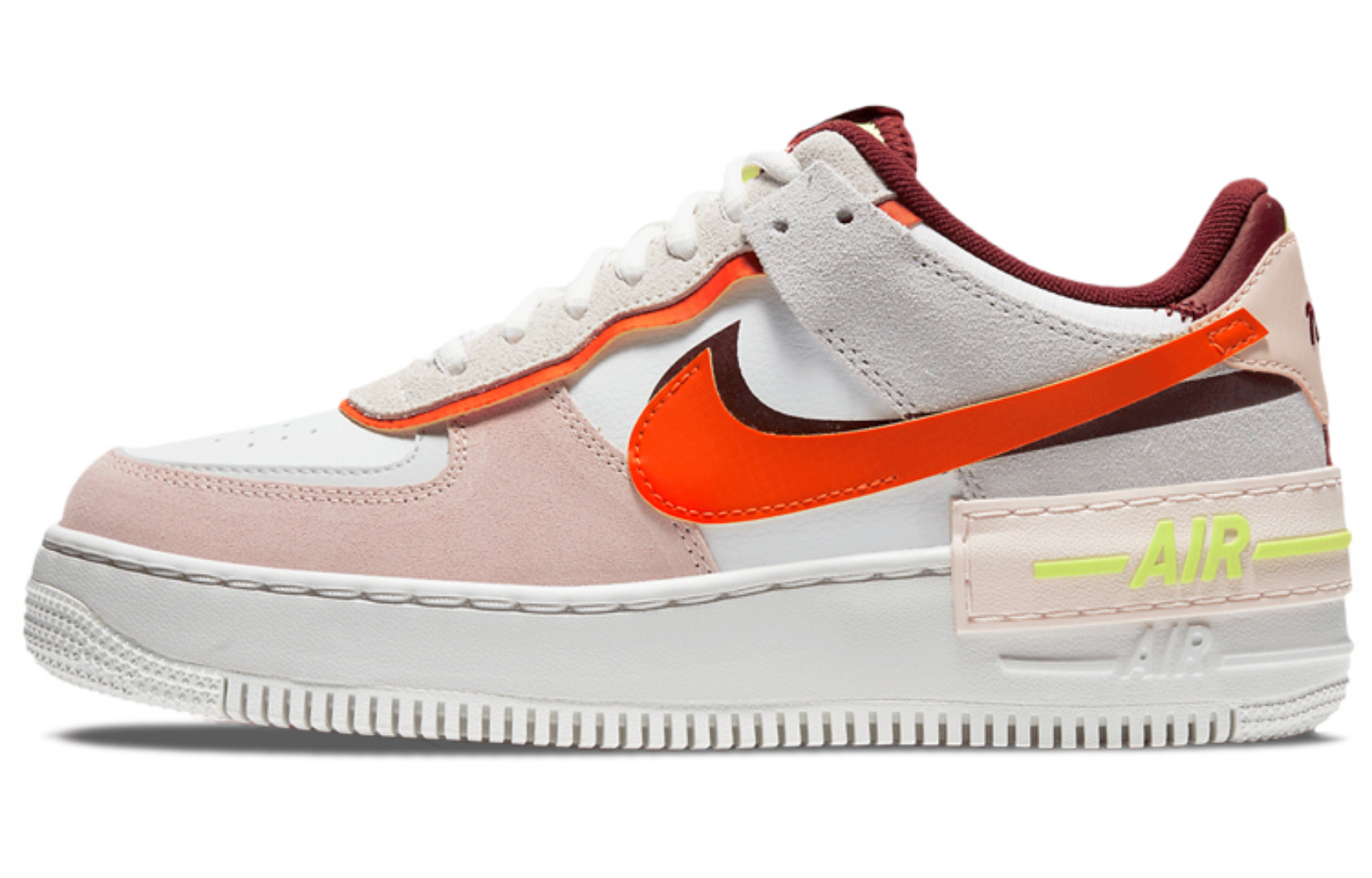 Фото № 1 с приближением к товару «‎Nike Air Force 1 Shadow Wmns WhiteOrangePink»