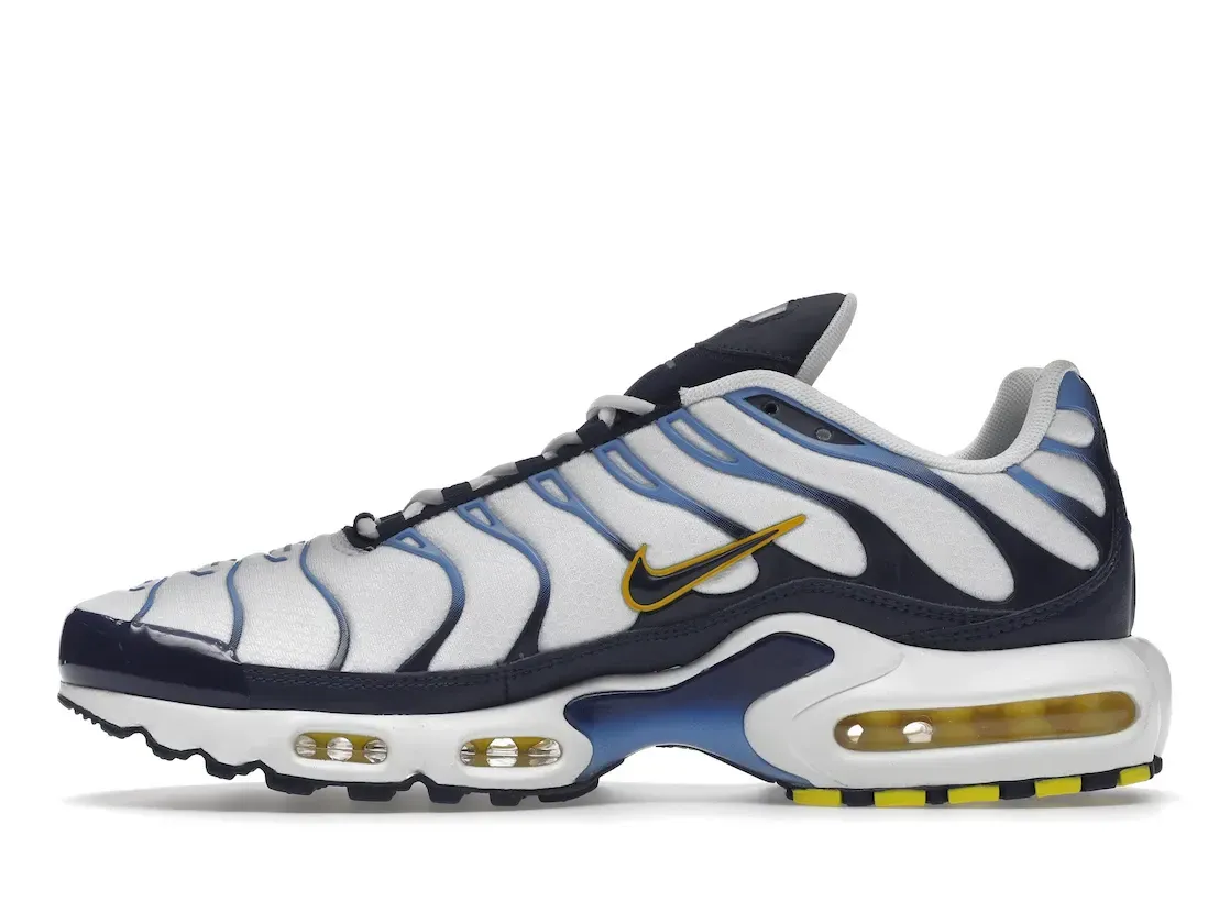 Фото № 3 с приближением к товару «‎Nike Air Max Plus White Navy Gold»