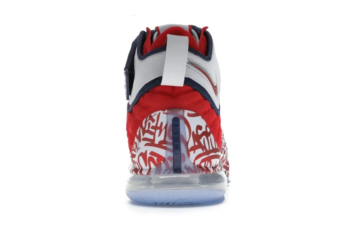 Фото № 4 с приближением к товару «‎Nike LeBron 17 Graffiti Remix Red»