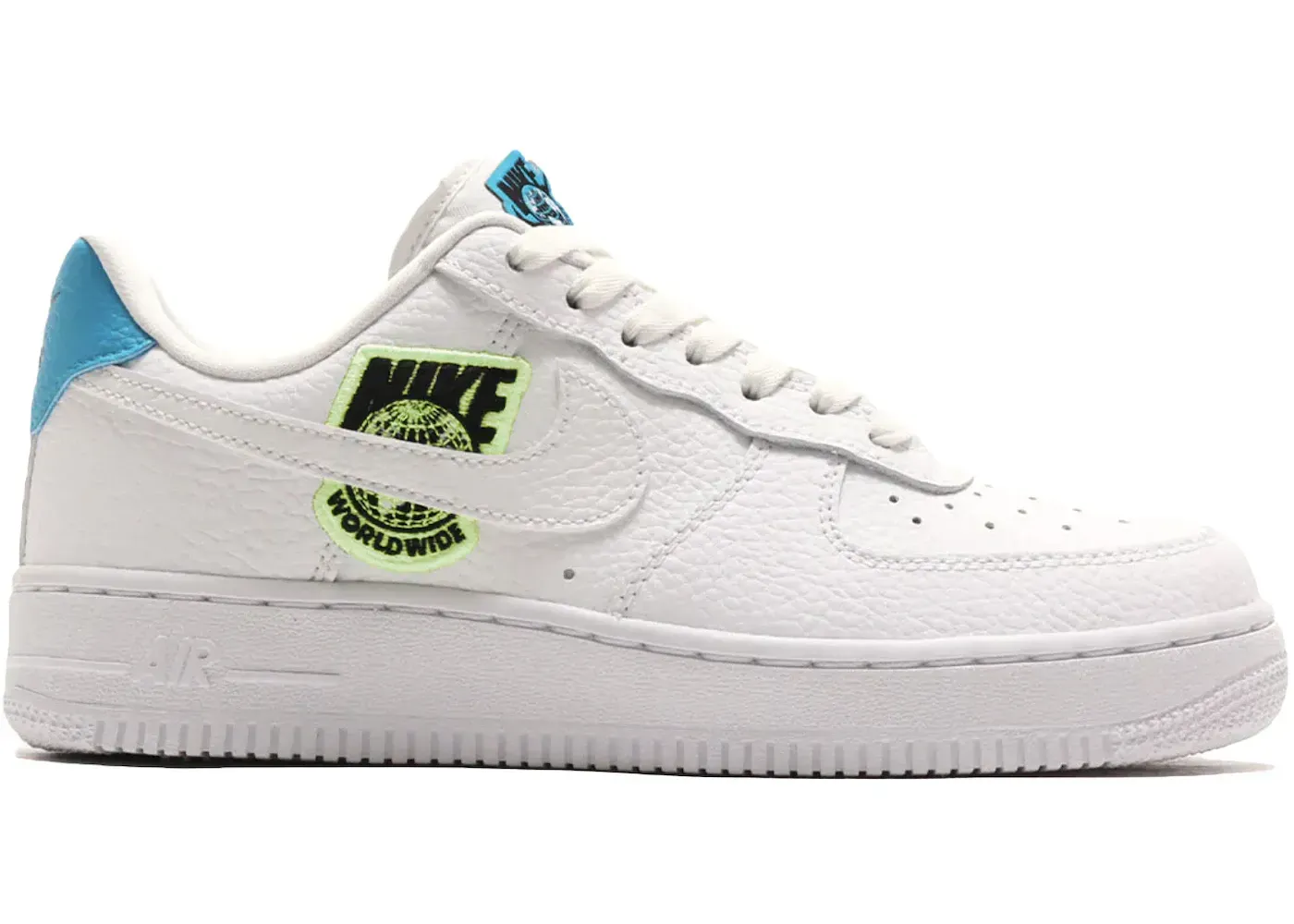 Фото № 1 с приближением к товару «‎Nike Air Force 1 Low '07 Worldwide Pack White Blue Volt »