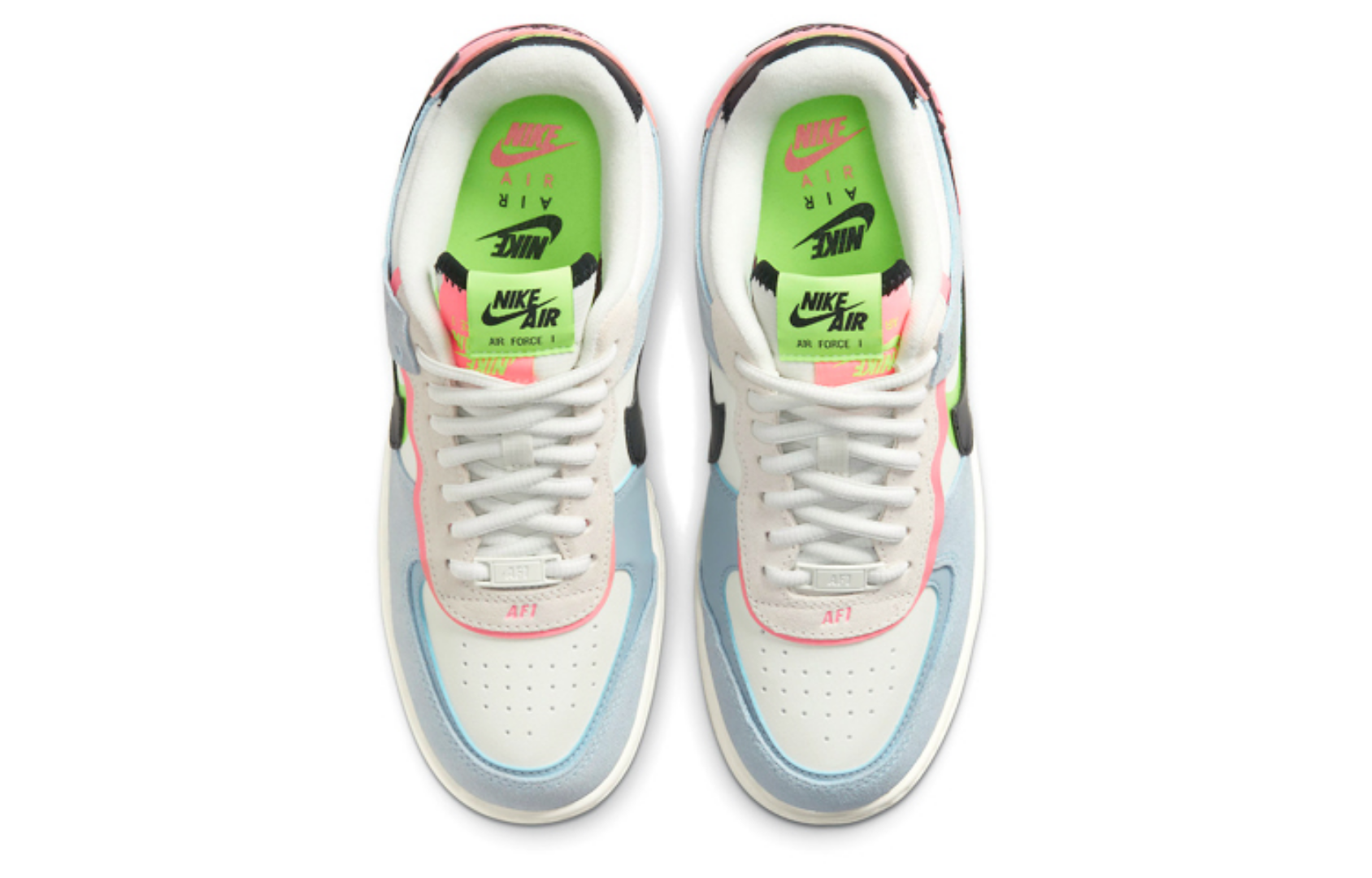 Фото № 4 с приближением к товару «‎Women Nike Air Force 1Shadow "Sunset Pulse" Blue Macaroni»