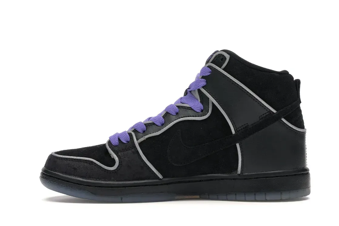 Фото № 3 с приближением к товару «‎Nike SB Dunk High Black Purple Box»