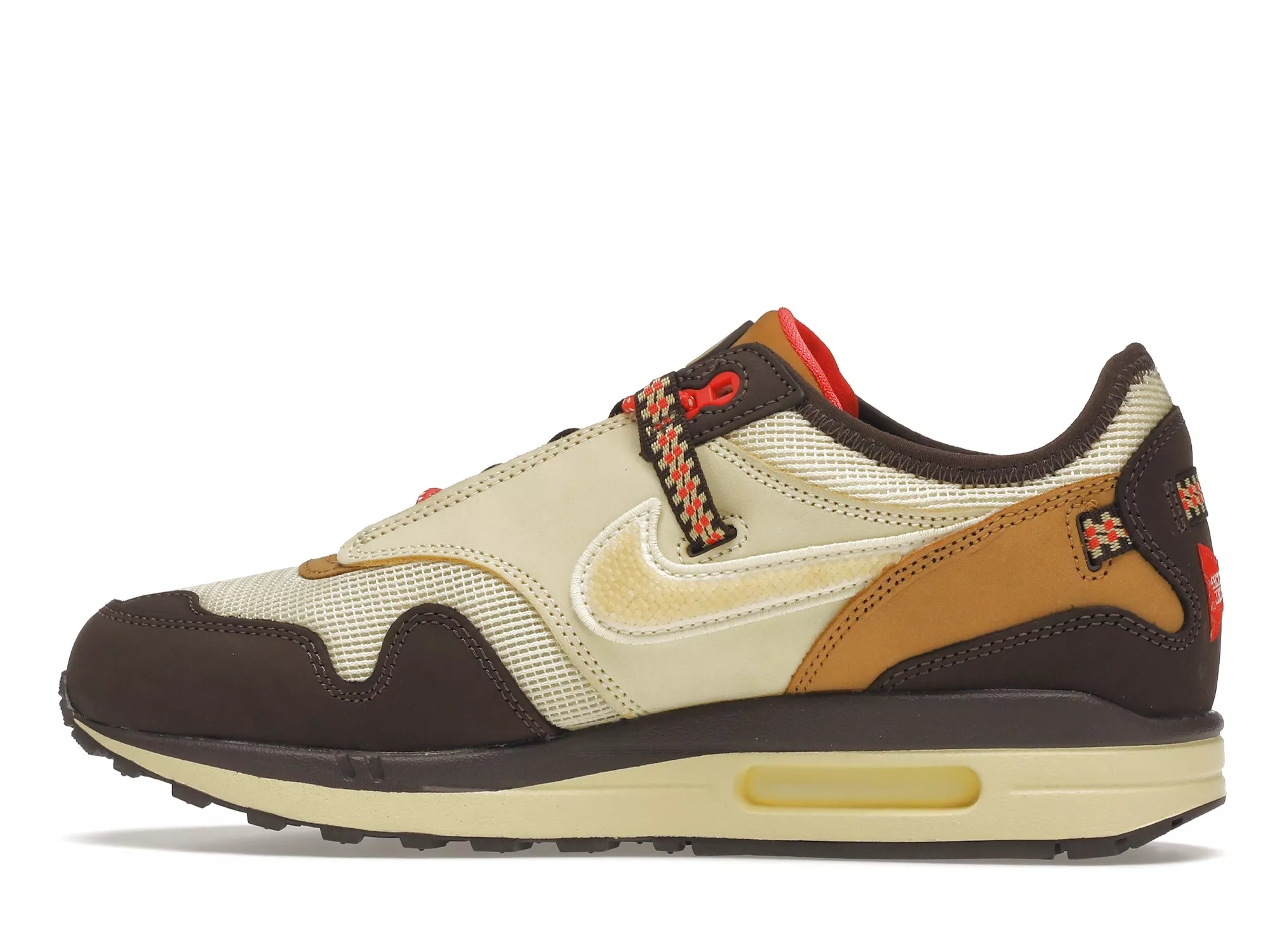 Фото № 5 с приближением к товару «‎Nike Air Max 1 Travis Scott Cactus Jack Baroque Brown»