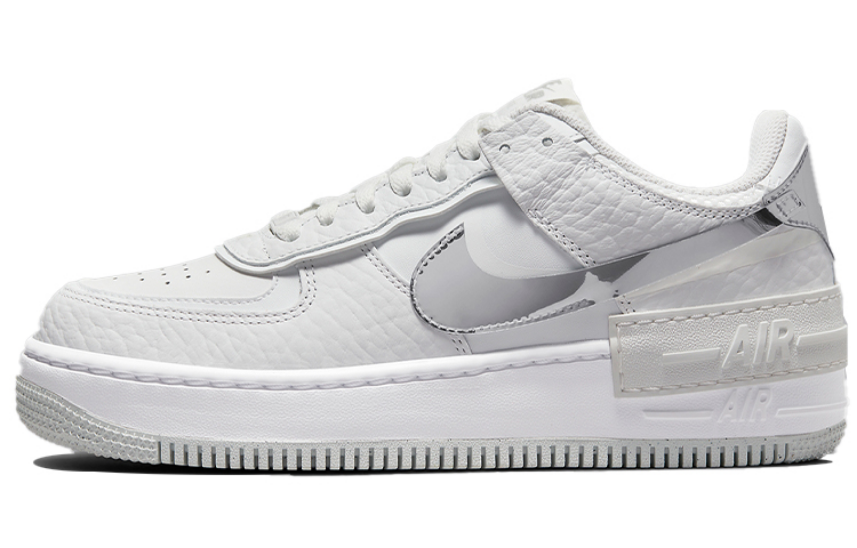 Фото № 1 с приближением к товару «‎Nike Air Force 1 Shadow Low-Top Sneakers WhiteSilver»