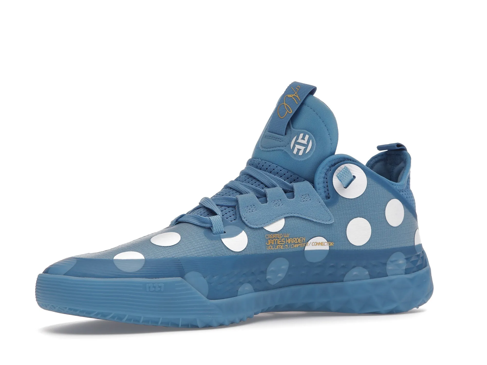 Фото № 4 с приближением к товару «‎adidas Harden Vol. 5 Futurenatural Light Blue Polka Dot»