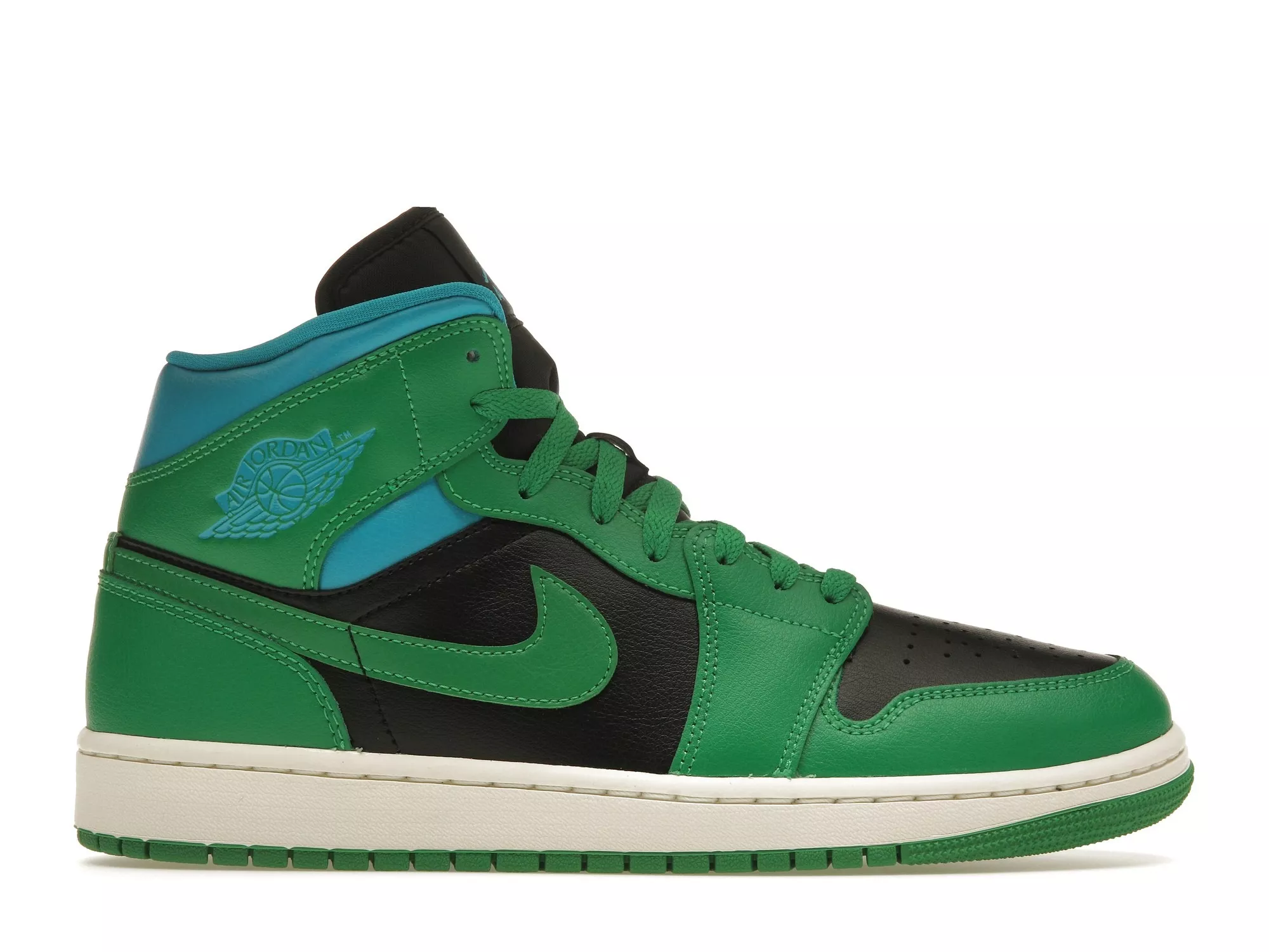 Фото № 1 с приближением к товару «‎Jordan 1 Mid Lucky Green Aquatone »