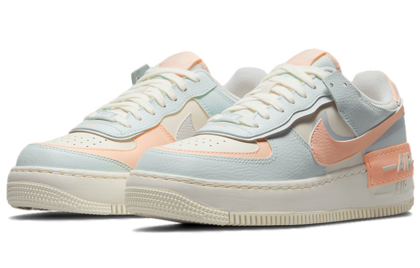 Фото № 3 с приближением к товару «‎Nike Air Force 1 Shadow Macaroon For Women BluePink»