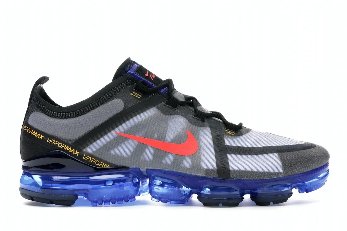 Фото № 1 с приближением к товару «‎Nike Air VaporMax 2019 Black Hyper Blue Bright Crimson»