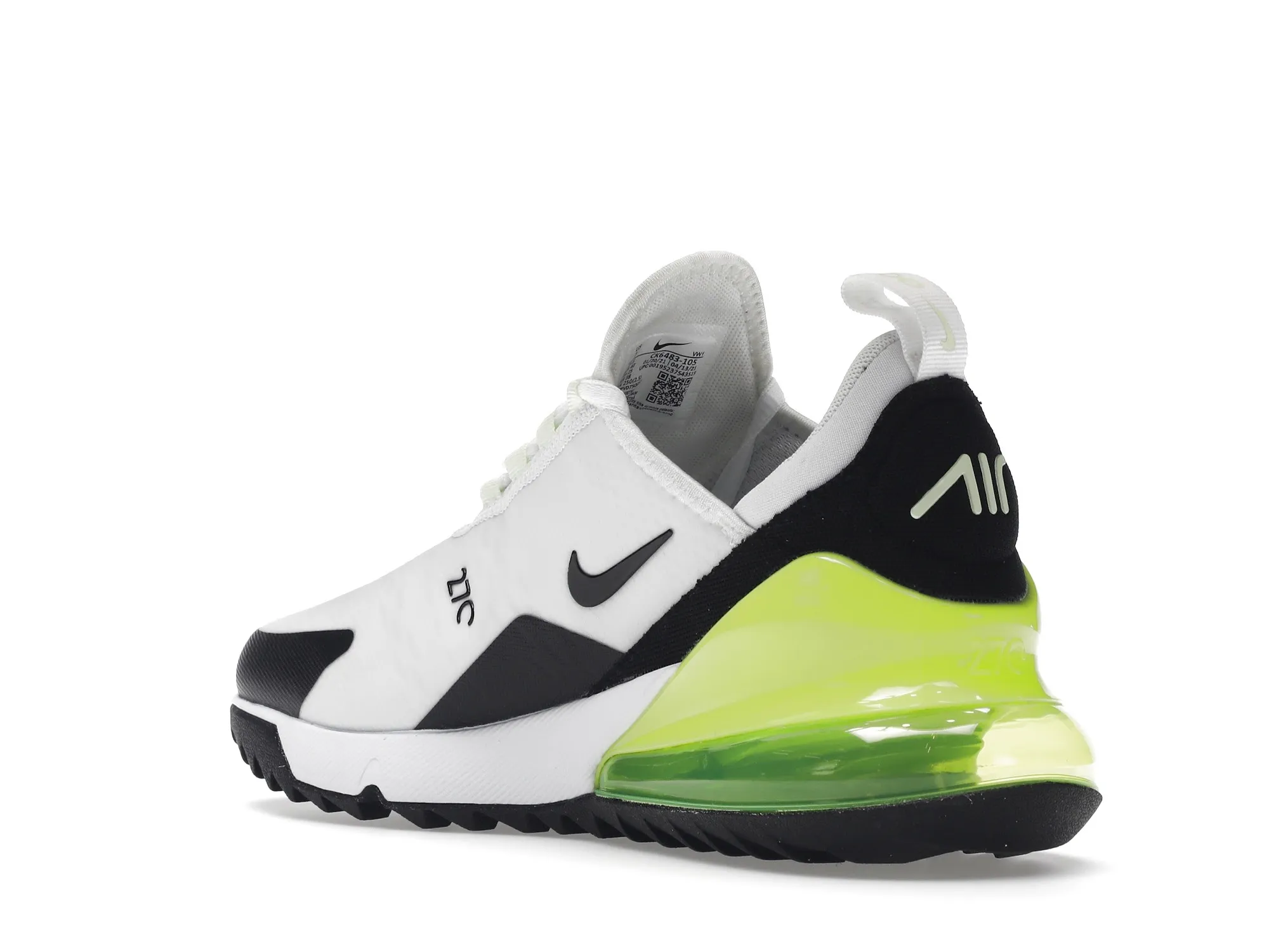 Фото № 6 с приближением к товару «‎Nike Air Max 270 Golf White Black Volt»