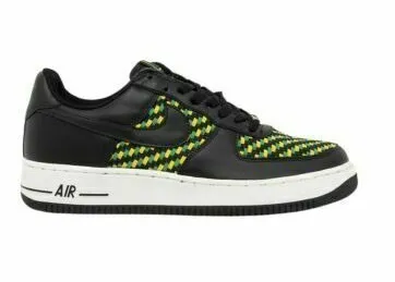Фото № 1 с приближением к товару «‎Nike Air Force 1 Low Premium Woven Black Green Yellow»