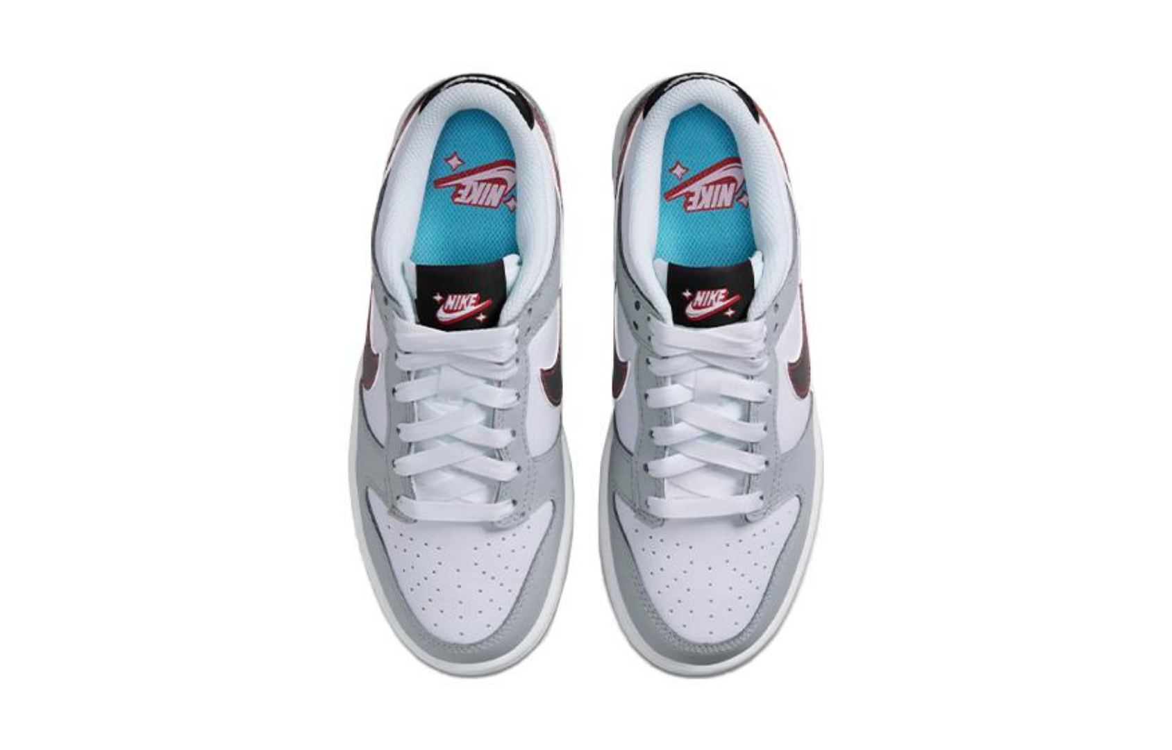 Фото № 4 с приближением к товару «‎Nike GS Dunk Low SE Lottery Skate shoes Grey Fog Light Crimson»