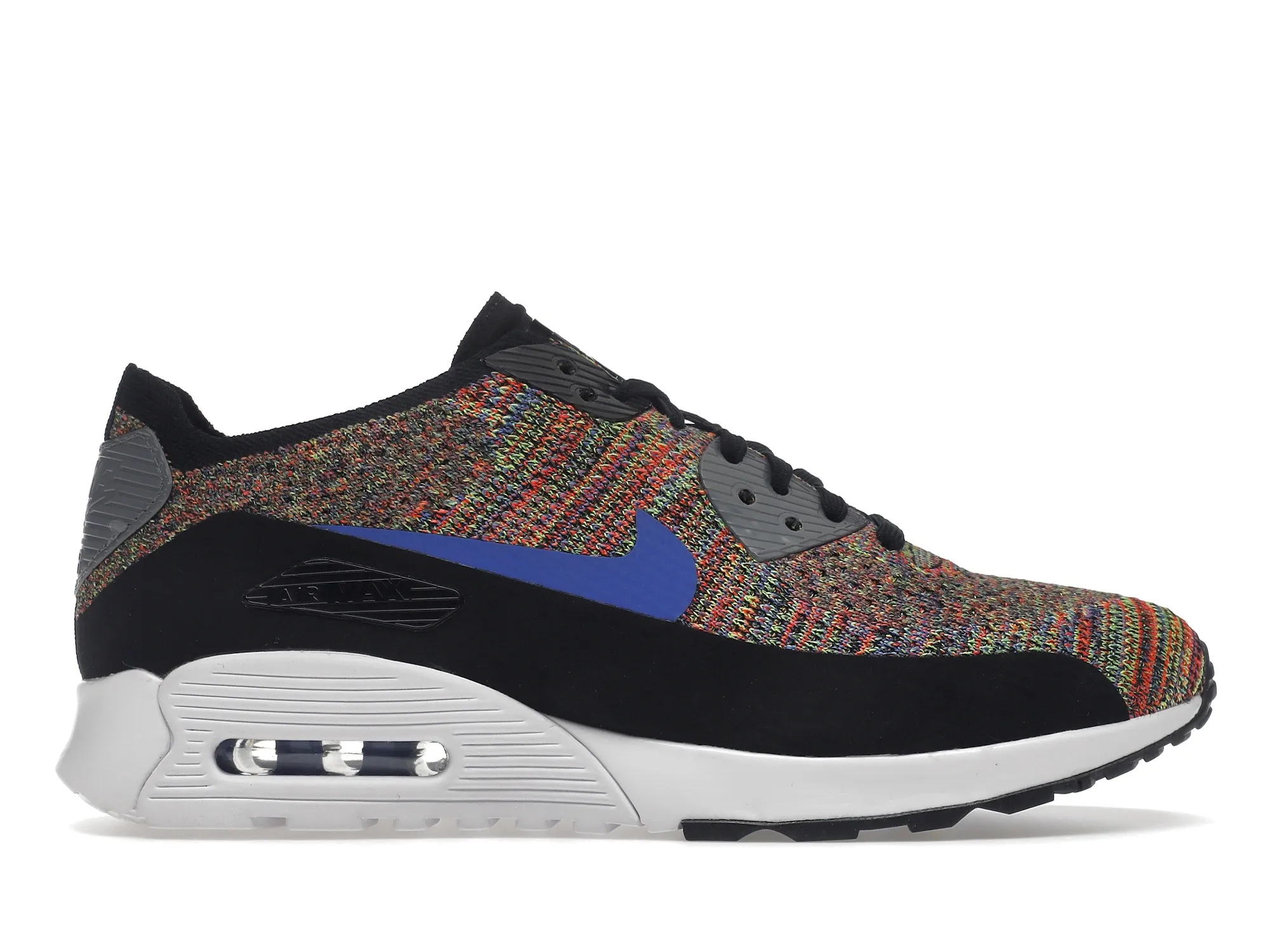 Фото № 1 с приближением к товару «‎Nike Air Max 90 Ultra 2.0 Flyknit Black Medium Blue Cool Grey »