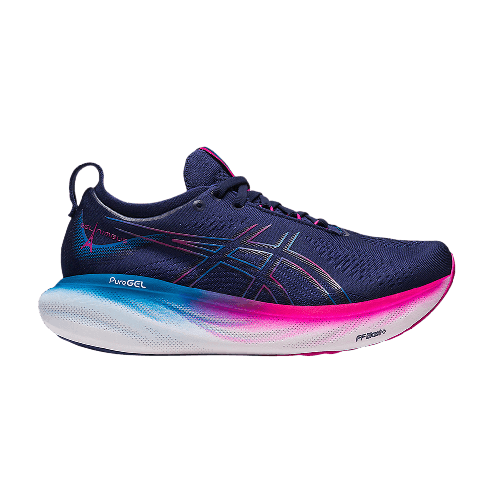 Asics Women's Gel Nimbus 25 Indigo Blue Pink Rave