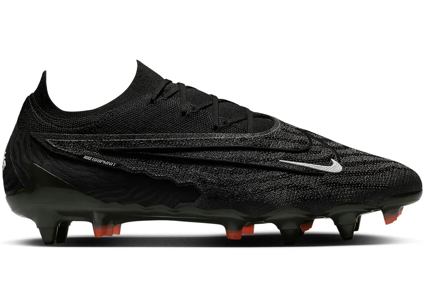 Фото № 1 с приближением к товару «‎Nike Gripknit Phantom GX Elite SG-Pro Anti-Clog Traction Black Dark Smoke Grey Total Orange»