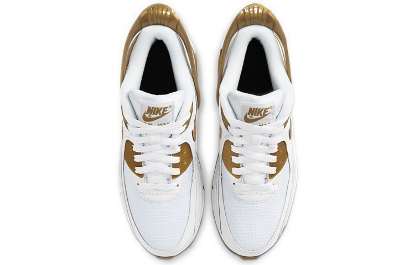 Фото № 4 с приближением к товару «‎Nike Air Max 90 FlyEase GS 'Metallic Gold'»