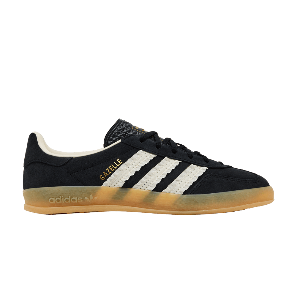 adidas Women's Gazelle Indoor Ruffled Stripes - Black Cream Gum