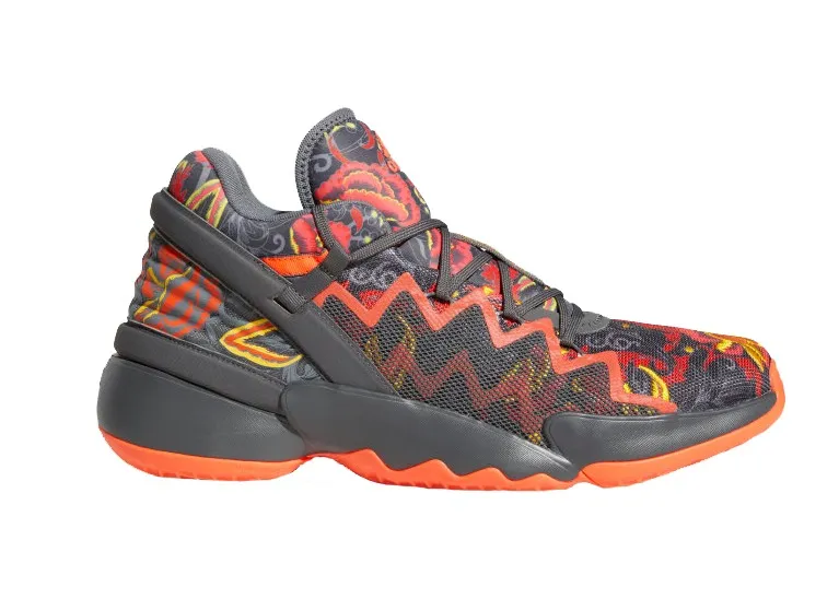 Фото № 1 с приближением к товару «‎adidas D.O.N. Issue #2 Floral Grey Solar Red»