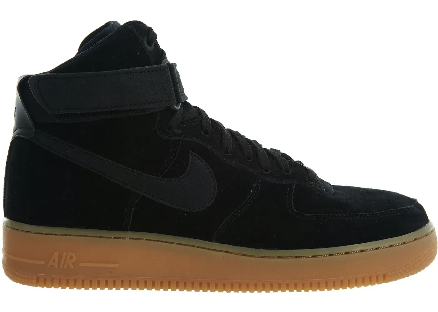 Фото № 1 с приближением к товару «‎Nike Air Force 1 High '07 LV8 Suede Black Gum Medium Brown»