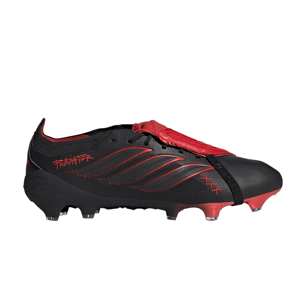 adidas Predator Elite Fold-Over Tongue FG Core Black Vivid Red