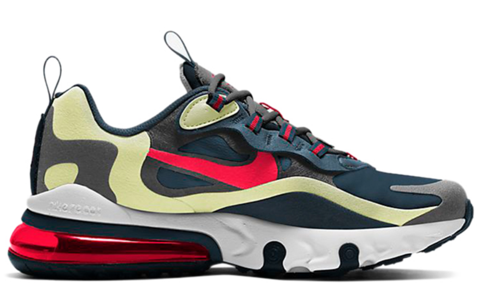 Фото № 2 с приближением к товару «‎Nike Air Max 270 React (GS) RedBlueYellow»