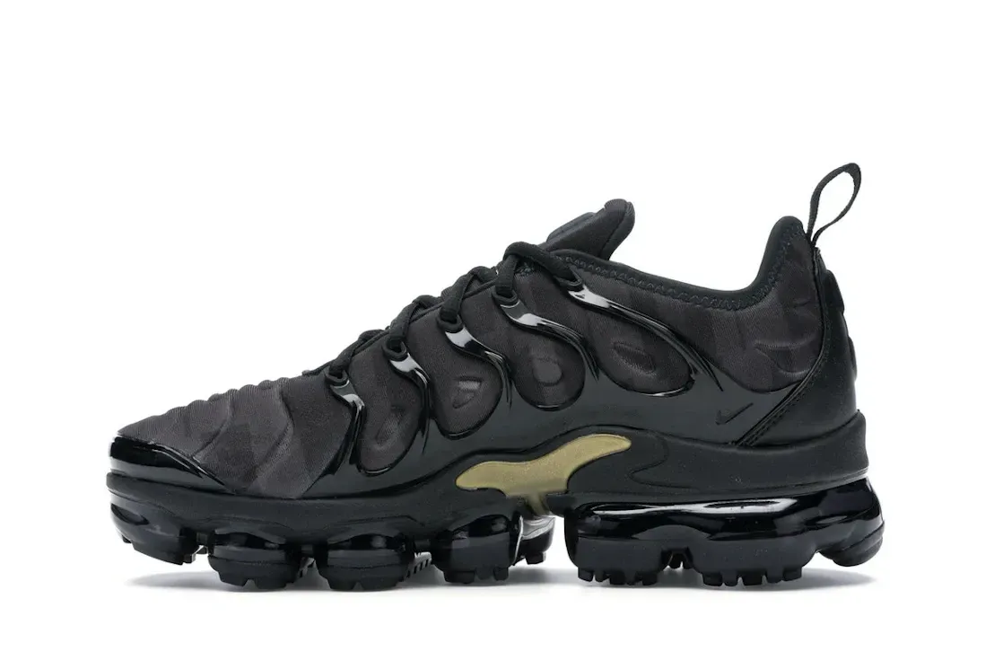 Фото № 3 с приближением к товару «‎Nike Air VaporMax Plus Black Anthracite Metallic Gold»
