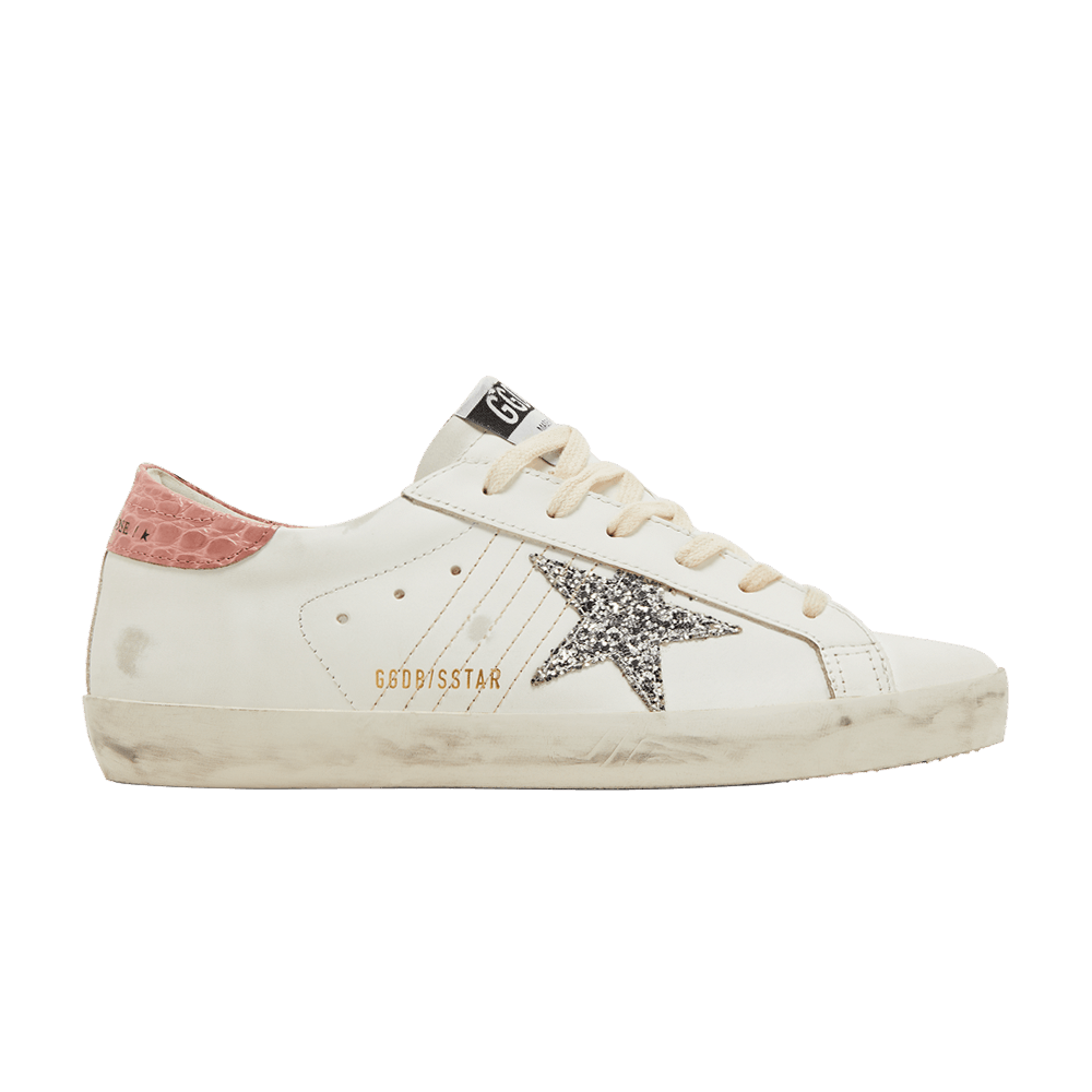 Golden Goose Women's Superstar White Silver Pink