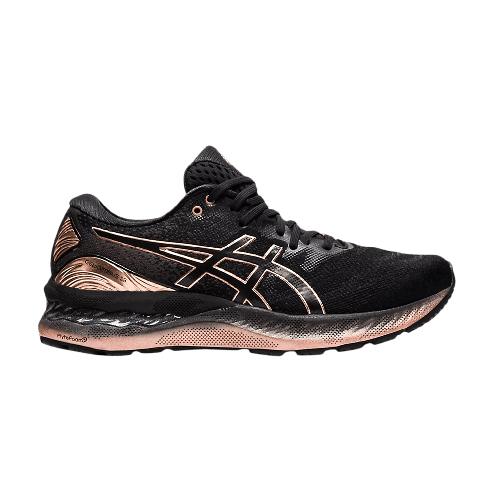 Asics Women's Gel Nimbus 23 Platinum Black Rose Gold