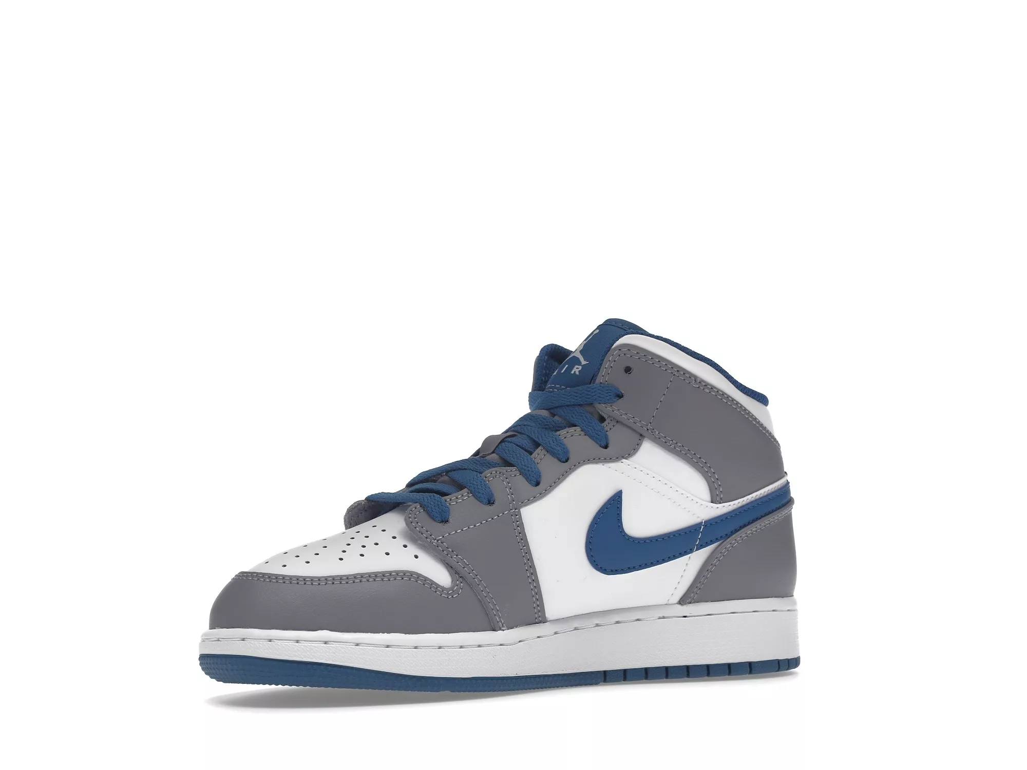 Фото № 4 с приближением к товару «‎Jordan 1 Mid True Blue Cement »