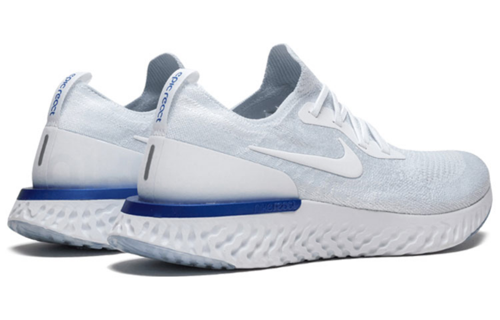 Фото № 4 с приближением к товару «‎Nike Epic React Flyknit White Racer Blue»