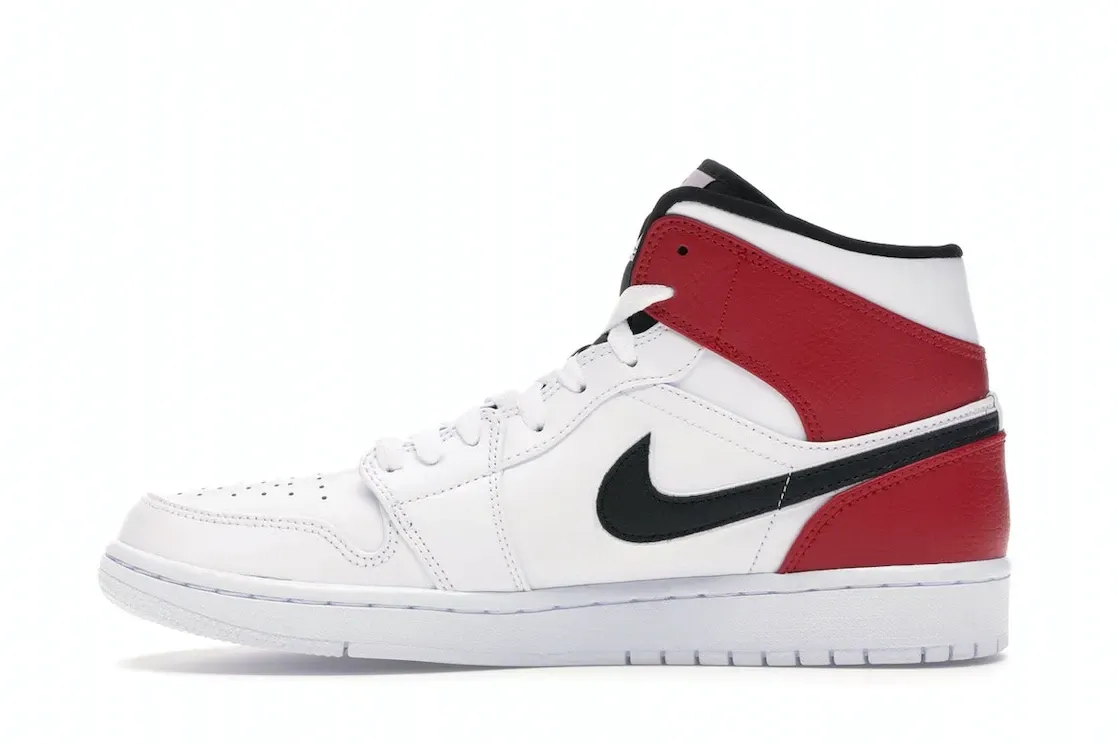 Фото № 3 с приближением к товару «‎Jordan 1 Mid White Black Gym Red»