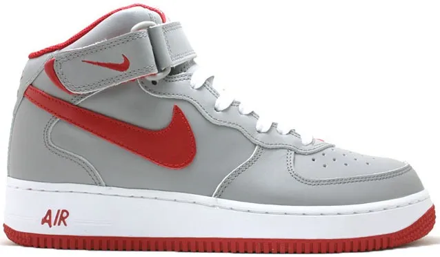 Фото № 1 с приближением к товару «‎Nike Air Force 1 Mid Grey Varsity Red»