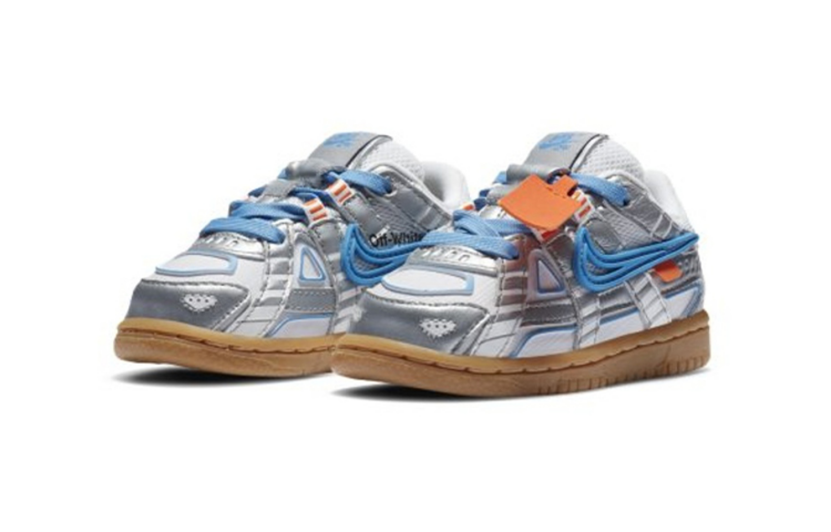 Фото № 3 с приближением к товару «‎Off-White x Nike Air Rubber Dunk (TD) "University Blue»