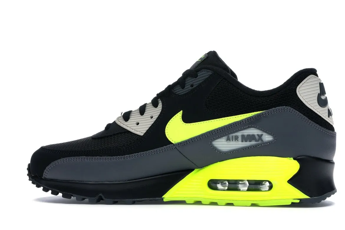 Фото № 5 с приближением к товару «‎Nike Air Max 90 Dark Grey Black Volt»