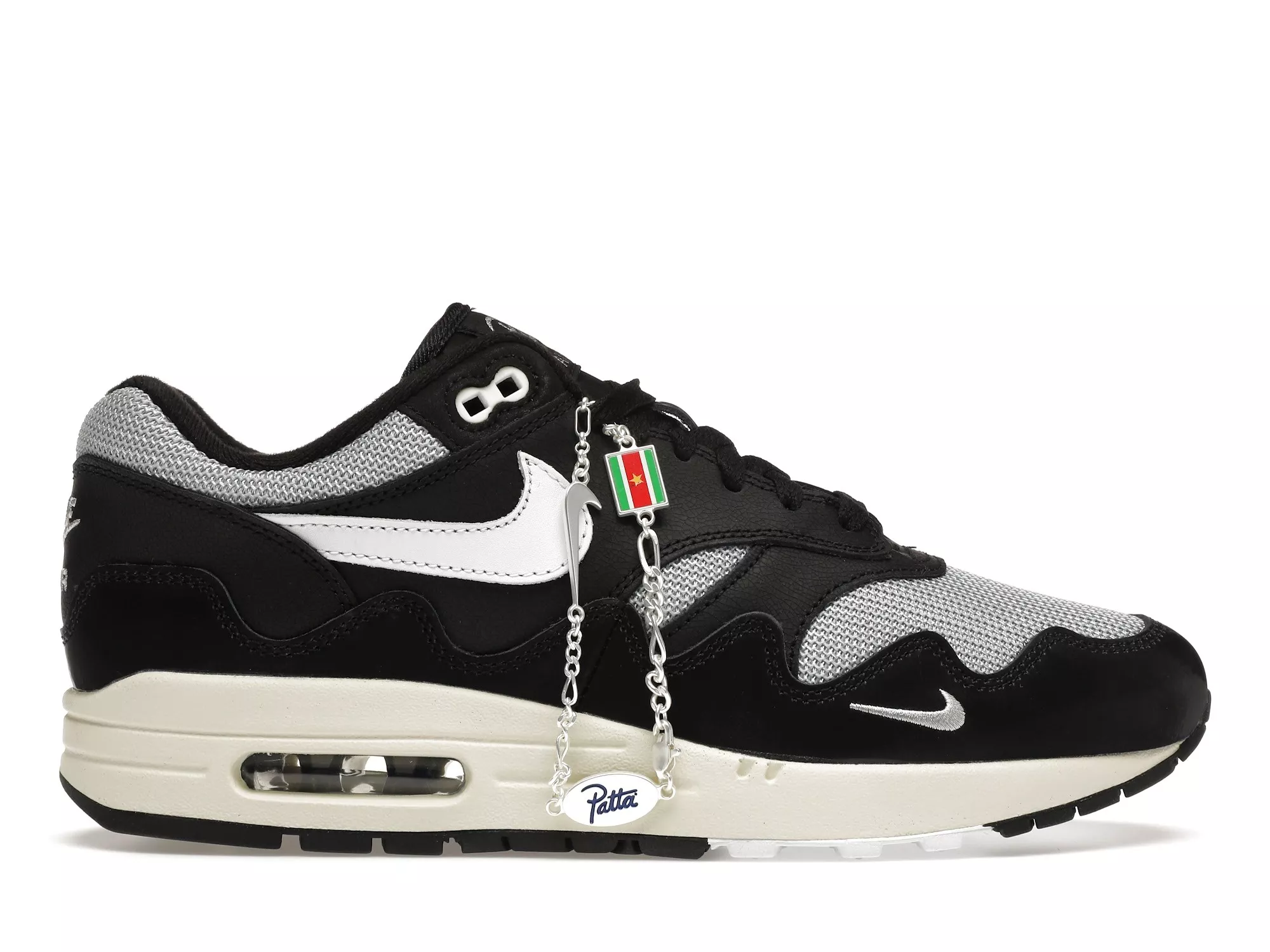 Фото № 1 с приближением к товару «‎Nike Air Max 1 Patta Waves Black (with Bracelet)»